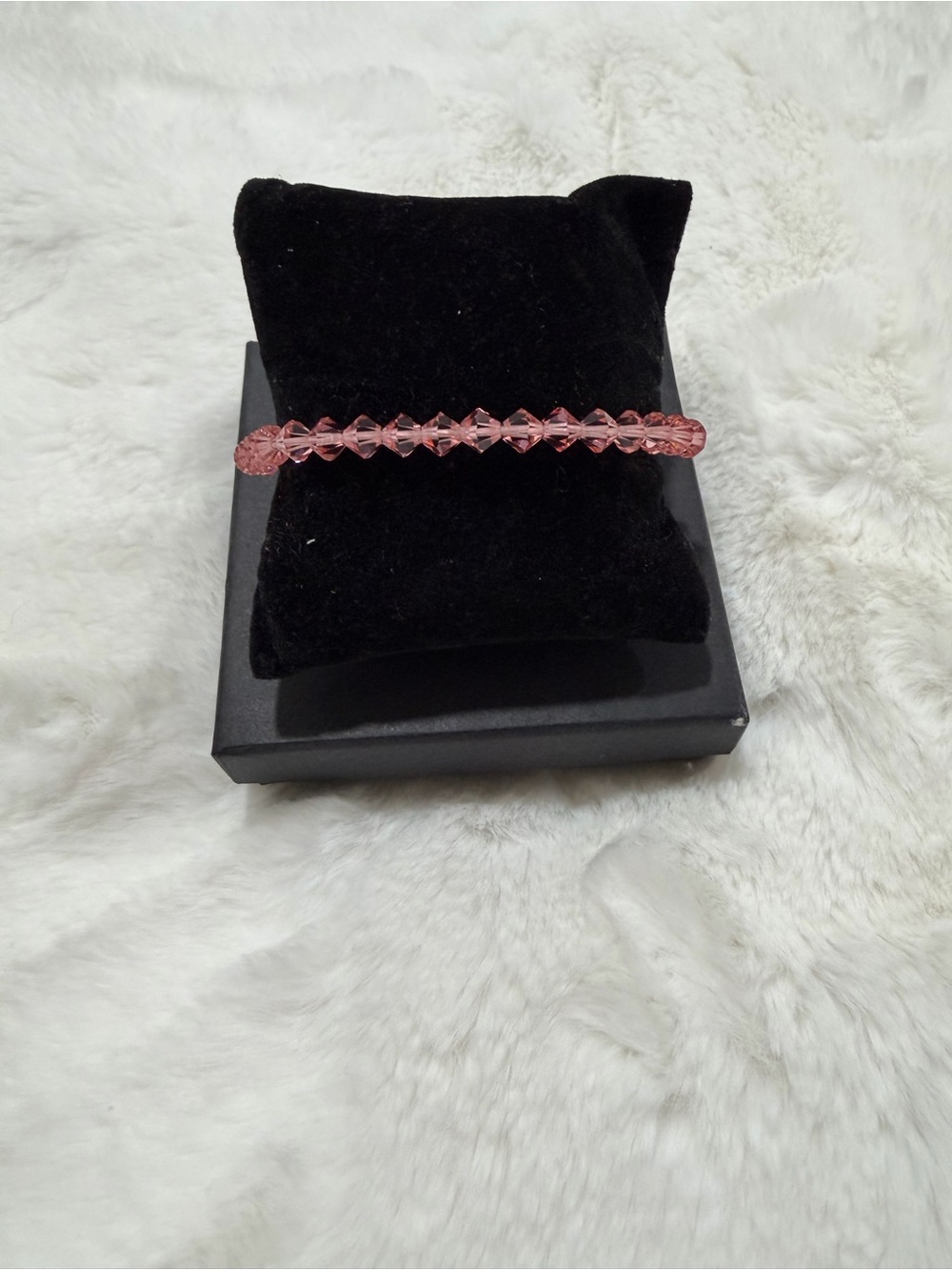 Pink Crystal Stretch Bracelet - Elegant Women's Jewelry